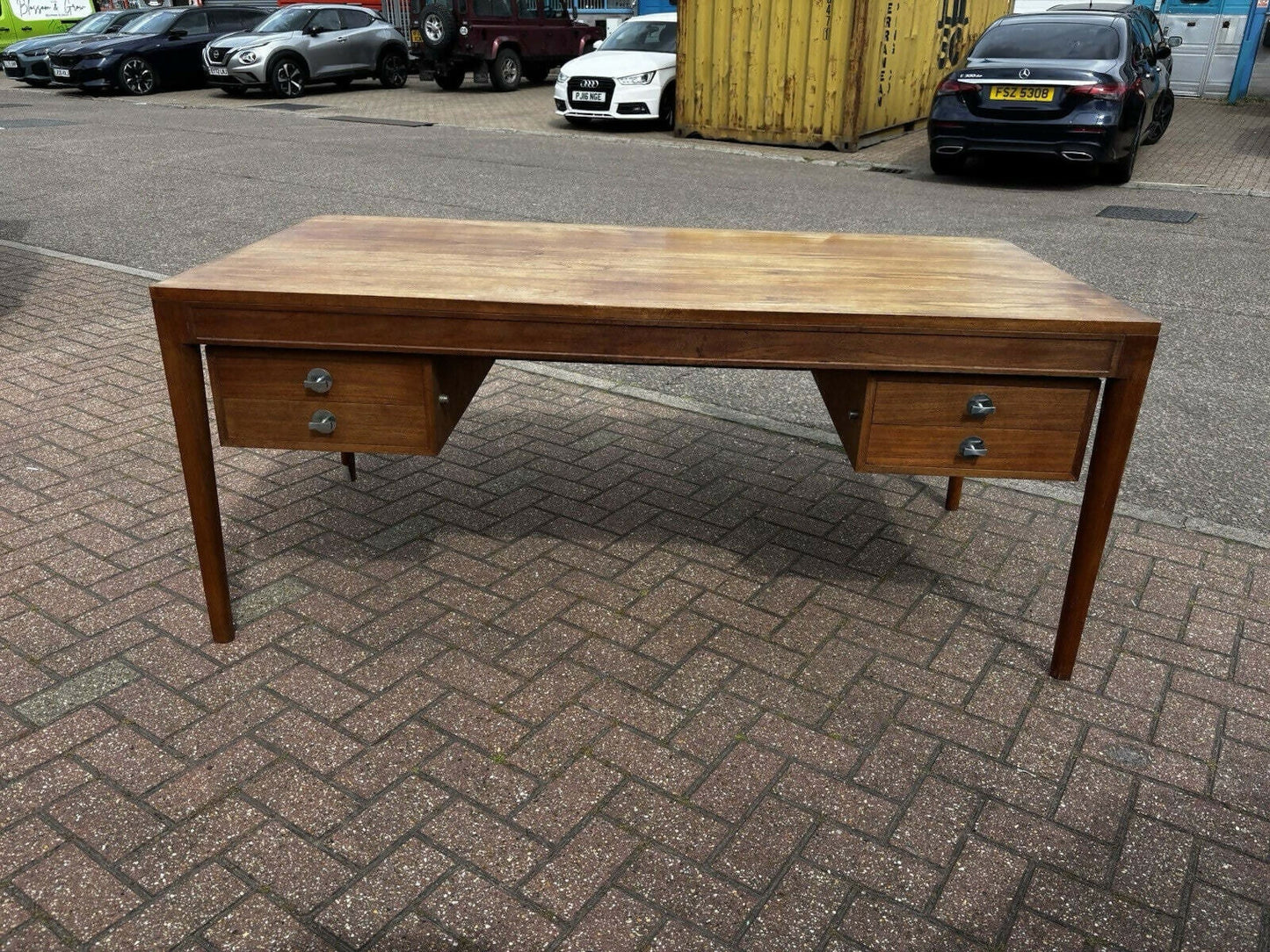 Large Mid Century Desk Finn Hugo For France & Son,"Diplomat Desk" 1960's
