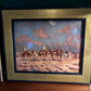 Vintage Set of x4 Desert/Eastern Oil Paintings, Gold Framed, Signed by Same Artist