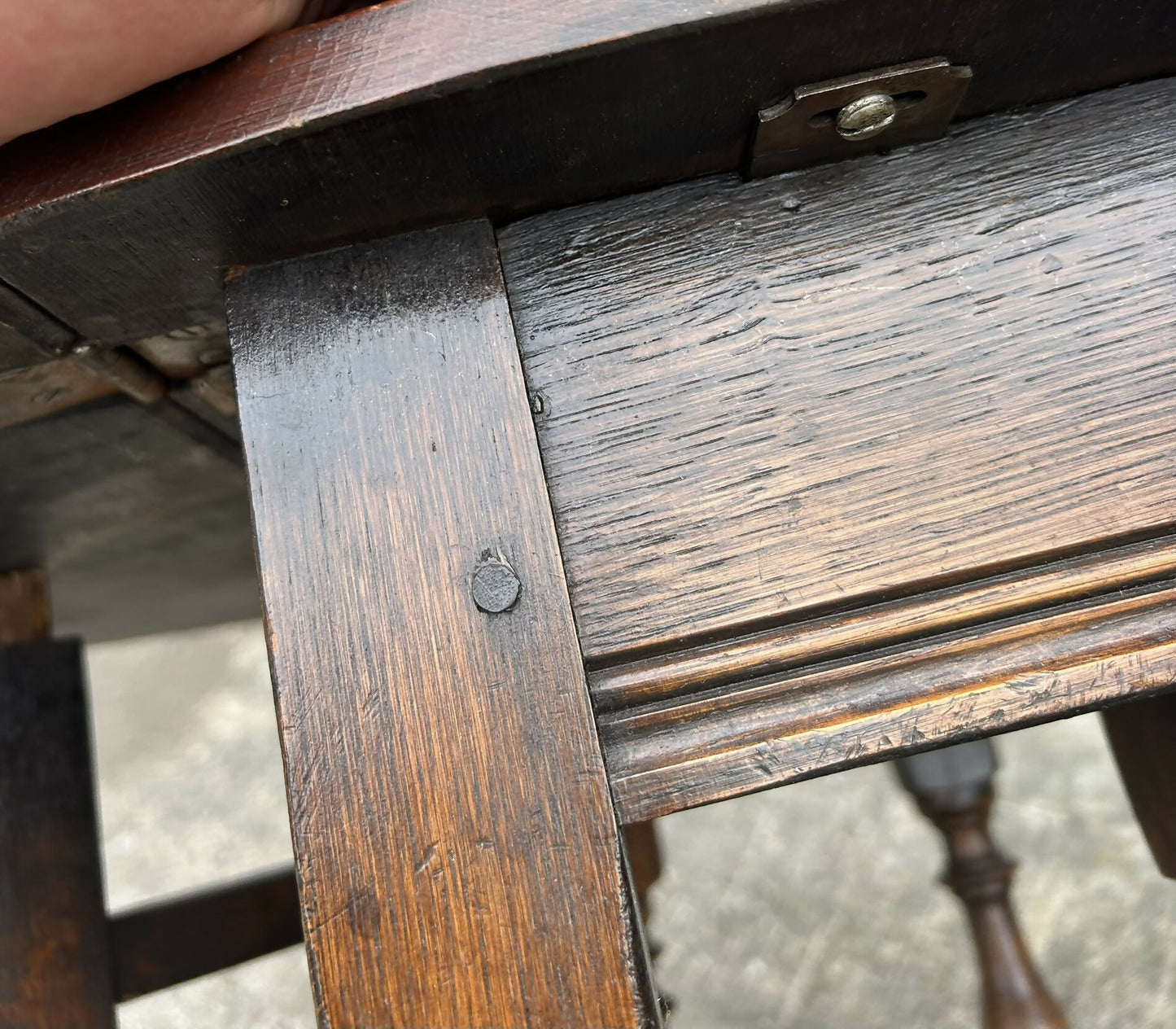 Titchmarsh & Goodwin Vintage Oak Miniature Dropleaf Gateleg Occasional Table