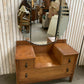 Vintage Art Deco Oak Dressing Table Circular Mirror BCM/HL Lebus Vanity Desks