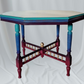 “Precious Jewels” Octagonal Carved Wooden Table