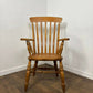 Rustic Beech Slat Back Grandfather Armchair – Country Style