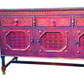 Boho Statement Cabinet. Hand Painted Vintage Sideboard. Colourful One of a Kind Furniture.
