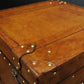 Vintage Leather Coffee Table Storage Trunk - Luxury Handmade English - Hand Pinned - Storage