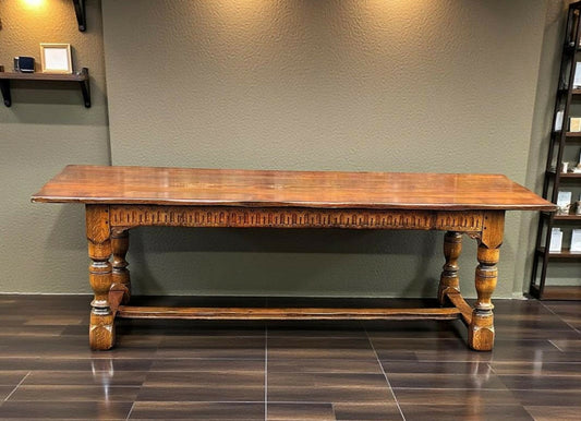 Large Oak Refectory Dining Table 8 - 10 Seater