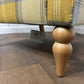 Modern Tartan Fireside Armchair – Upholstered Accent Chair in Mustard, Blue & White