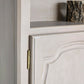 Unique Vintage Hand-painted Dusky Pink Tall Sideboard, Cabinet, Console