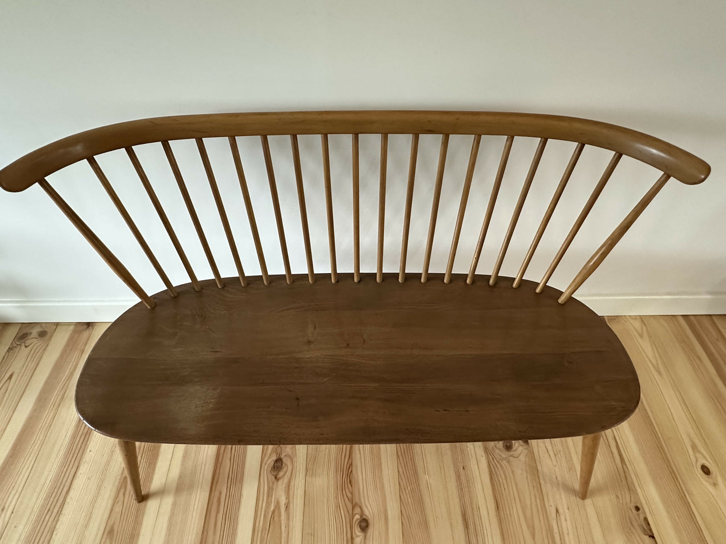 Vintage Ercol Love Seat Model 450 Ercol Natural Finish Elm