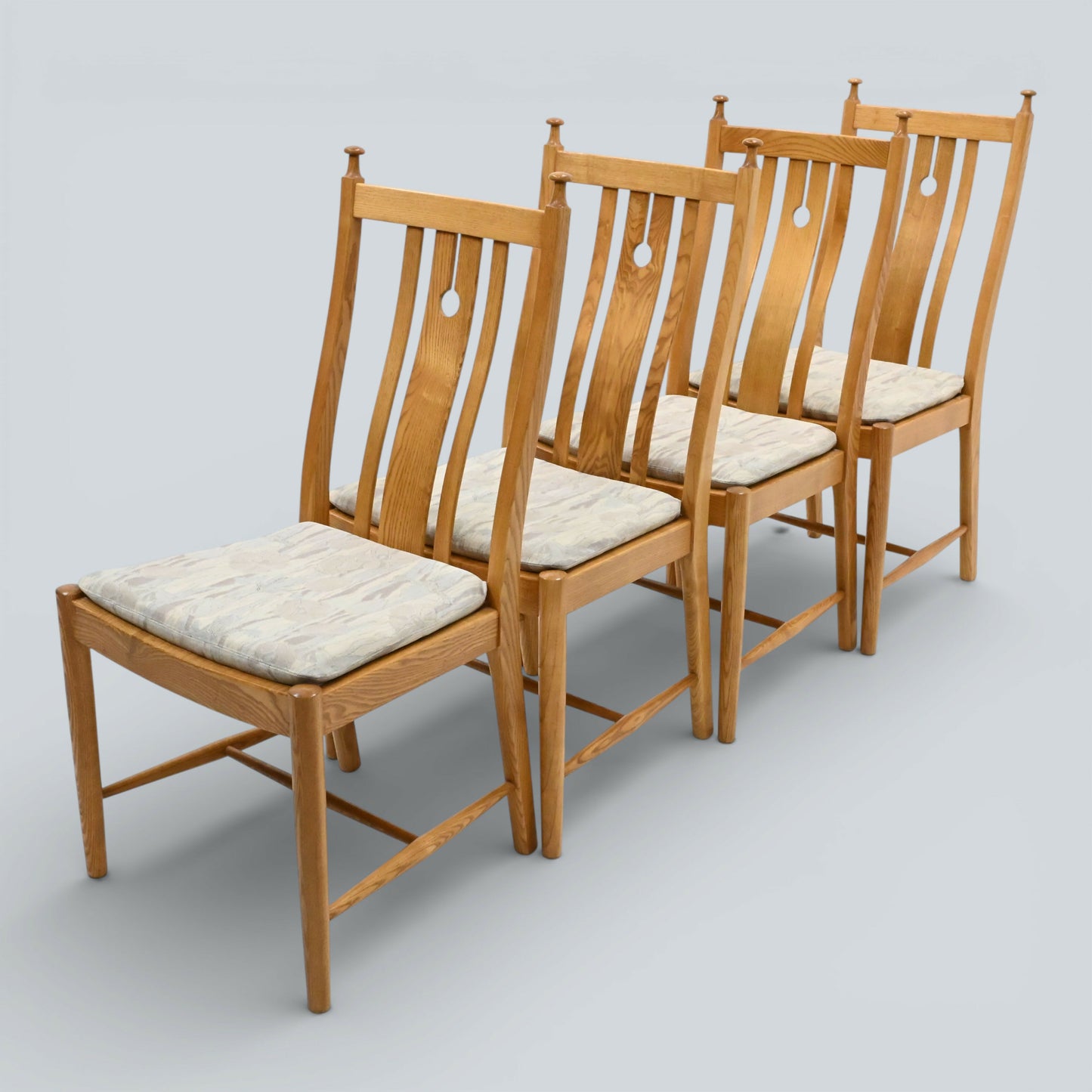 Ercol Set 4 Dining Chairs Saville Range Light Finish Cushions FREE UK Delivery*