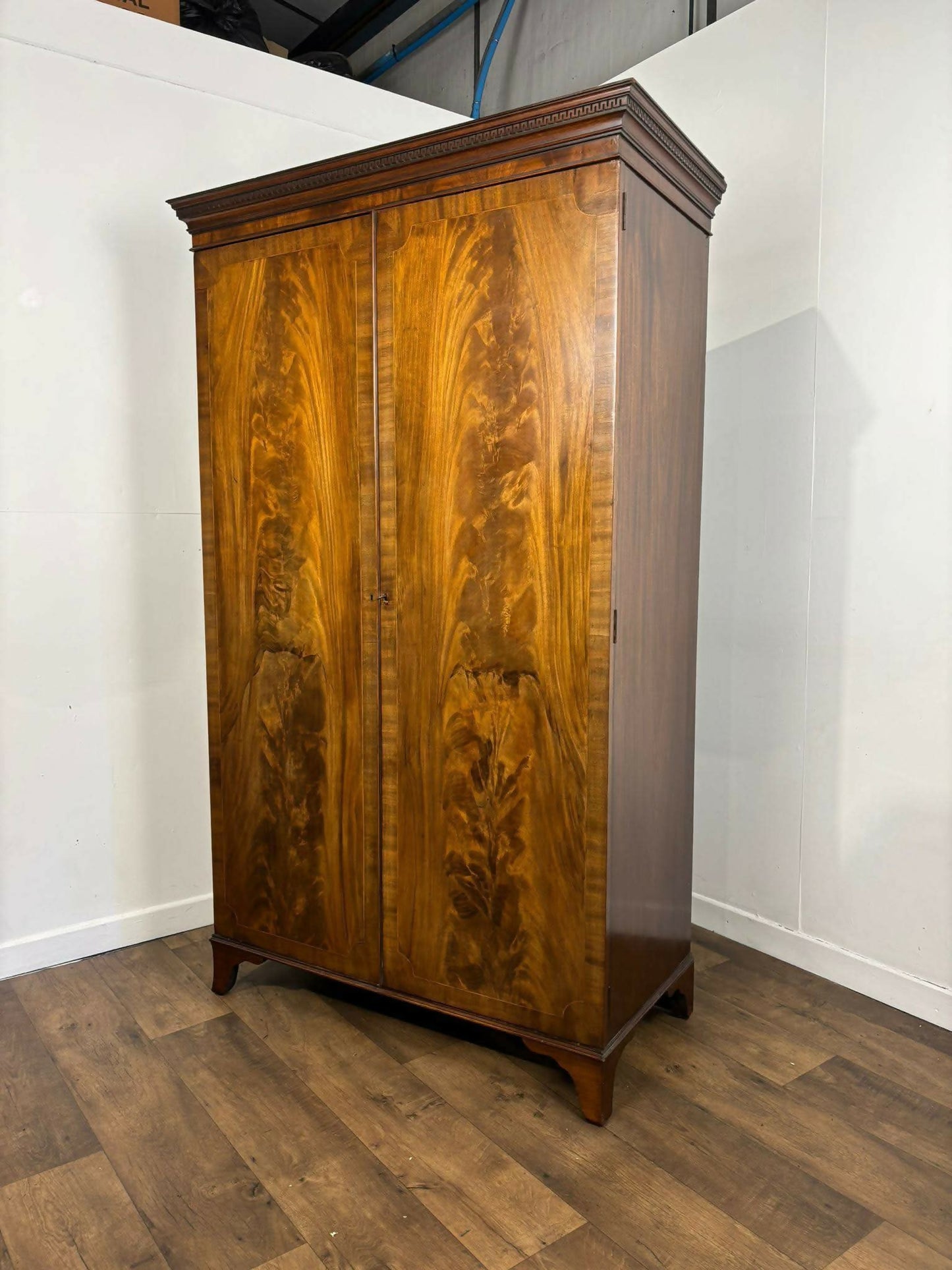 Edwardian Walnut Double Wardrobe