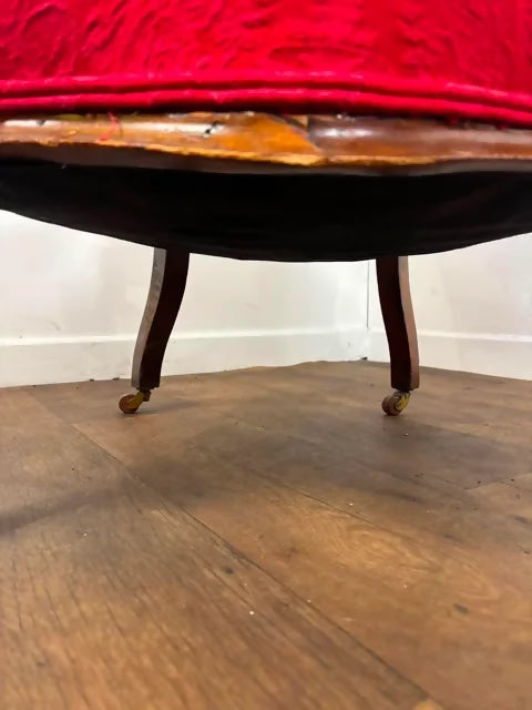 Victorian Mahogany Show Frame Easy Armchair