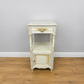 Bedside Table Antique French Style Marble Top Oak Cabinet Nightstand LOT 6224