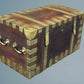 Large Antique Oak Brass Bound Silver or Plate Chest, Trunk