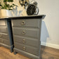 A Pair of Stag Minstrel Bedside Tables in Graphite Grey | Vintage Mid Century Nightstands