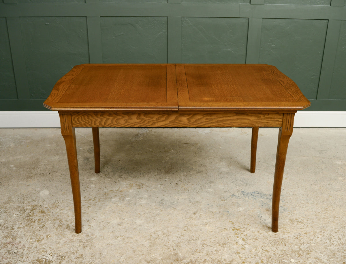 Mid Century Oak Extending Dining Table by Strongbow Furniture