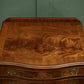 Small Burr Walnut Serpentine Chest of Drawers / Bedside Table - Queen Anne Legs