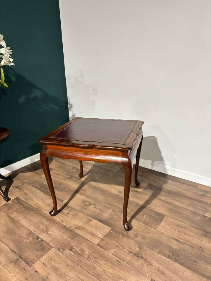 Antique Mahogany Leather Top Centre Table7