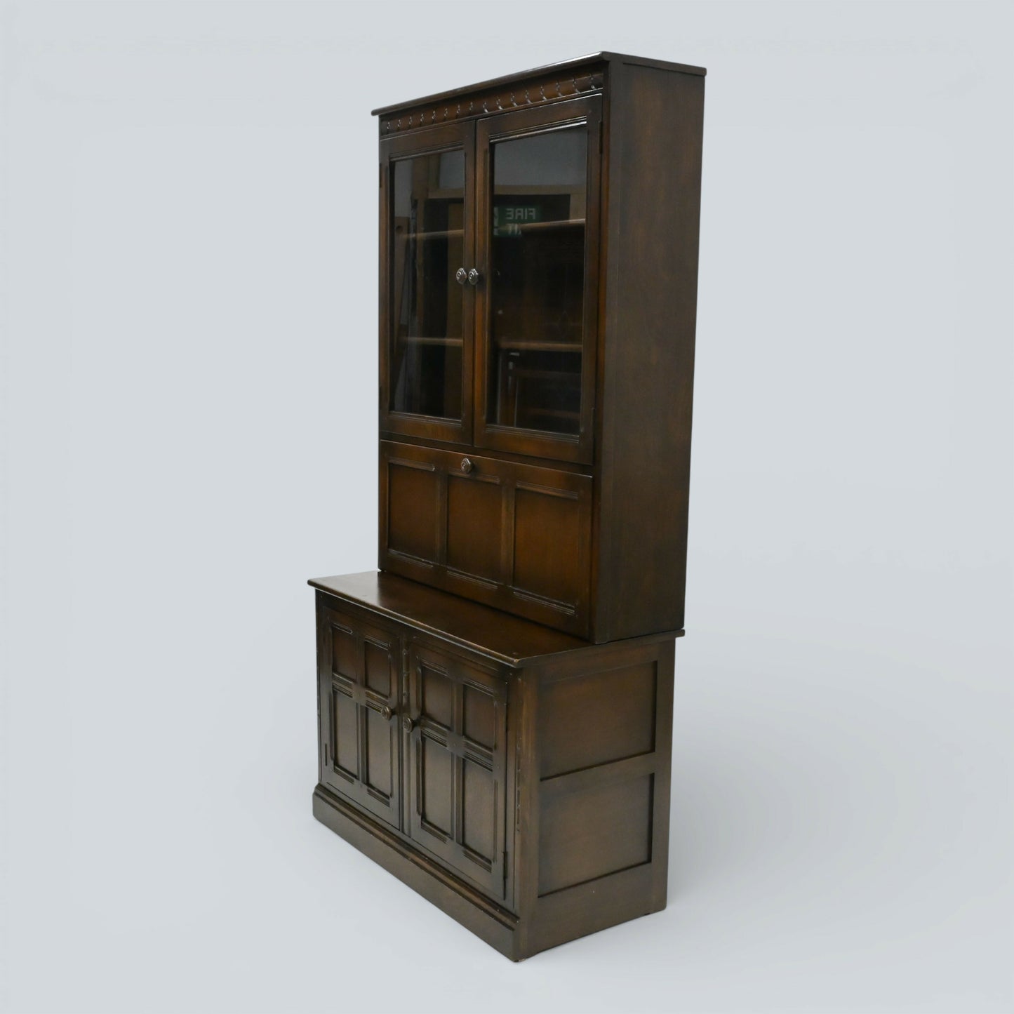Ercol Mural Wall Unit Display/Drinks Cabinet Dark Finish FREE UK Delivery*