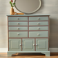 Vintage Chest of Drawers in Muted Pink & Apple Green