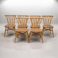 Set of 6 Vintage Ercol Candlestick Dining Chairs Blonde Elm Mid Century Retro