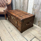 Belting Leather Coffee Table, Leather Chest