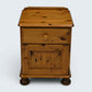 Ducal Bedside Cabinet Knotted Pine Drawer and Cupboard Bun Feet FREE UK Delivery