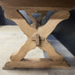 French Oak X Support Farmhouse Dining Table
