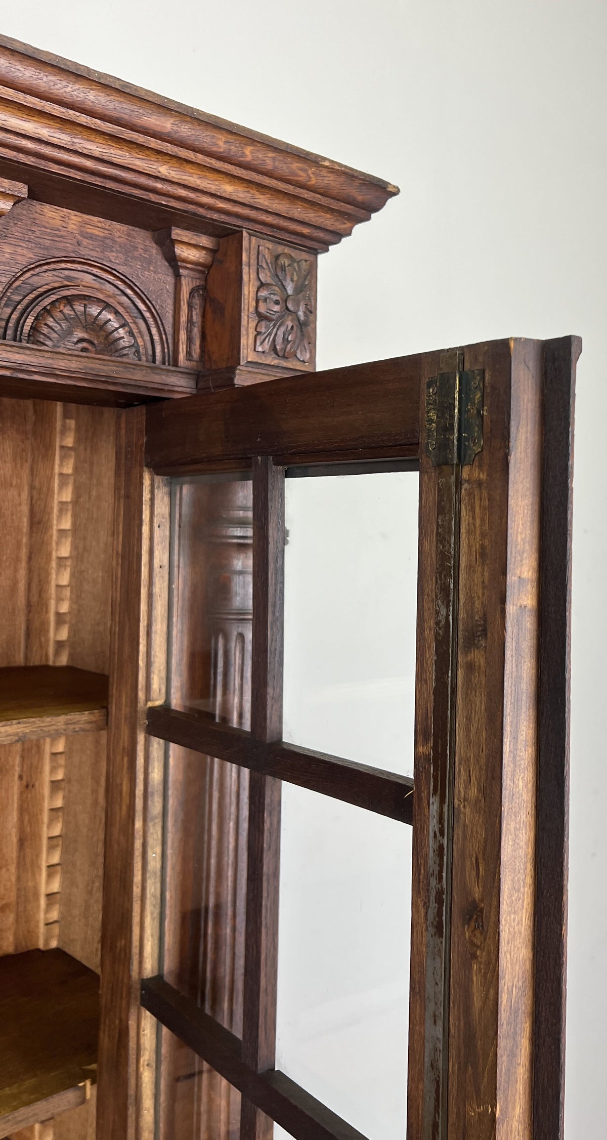 Bookcase Antique French Style Glazed Display Cabinet Oak Sideboard LOT 6545