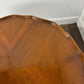 Vintage Walnut Veneer Scalloped Edge Coffee Table
