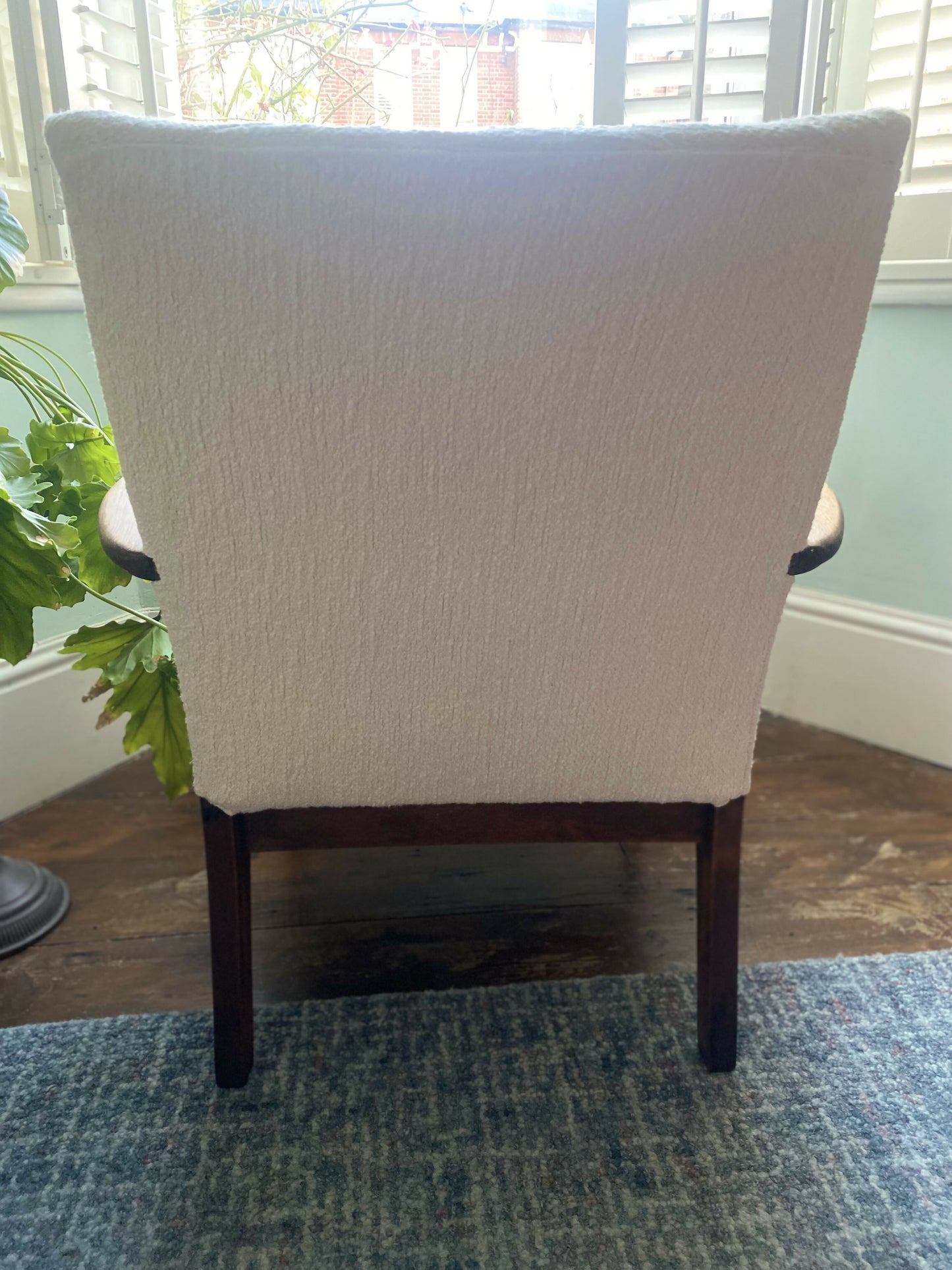 Mid Century Parker Knoll Chair in Boucle Fabric. Fully Refurbished and Reupholstered