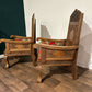 Kashmir Decoratively Carved Armchairsx