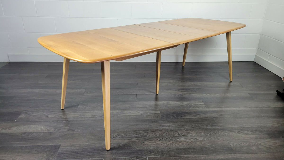Vintage Ercol Grand Windsor Extending Dining Table – Solid Elm & Beech – 1970s