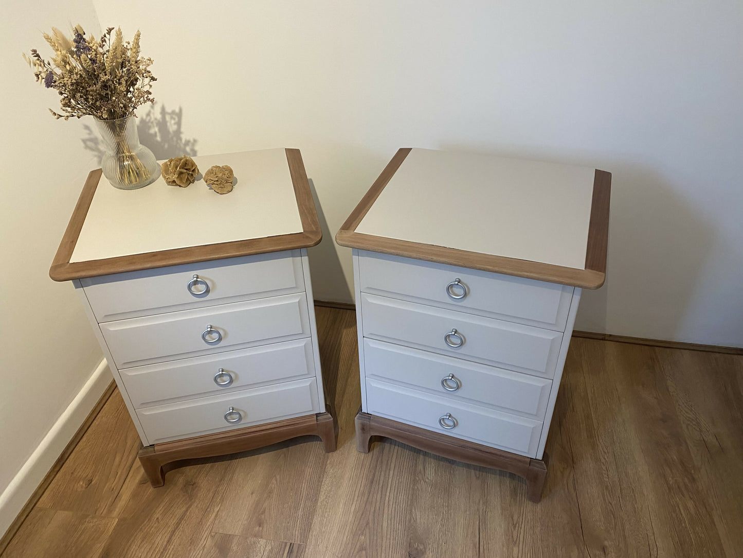 Stag 4 Drawer Bedside Tables