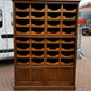 Edwardian Oak Haberdashery Cabinet With 32 Pull Out Drawers. Cupboards Below.