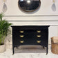Black Vintage Wooden Vanity Unit