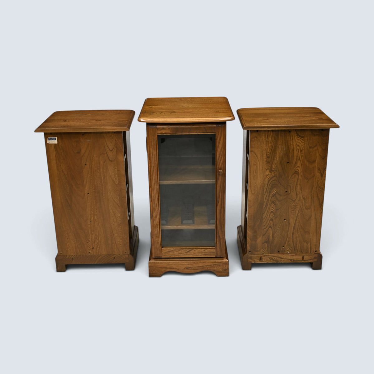 Ercol 3 Piece Midi Hi Fi Cabinet Golden Dawn Finish CD Storage FREE UK Delivery*