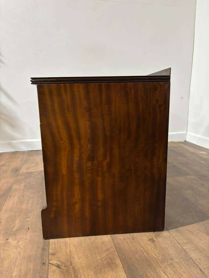 Reproduction Mahogany Serpentine Fronted Three Drawer Chest