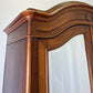 Wardrobe Antique French Style Walnut Mirrored Two Door Carved Armoire LOT 6538