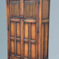 Oak Linen Fold Double Door Wardrobe