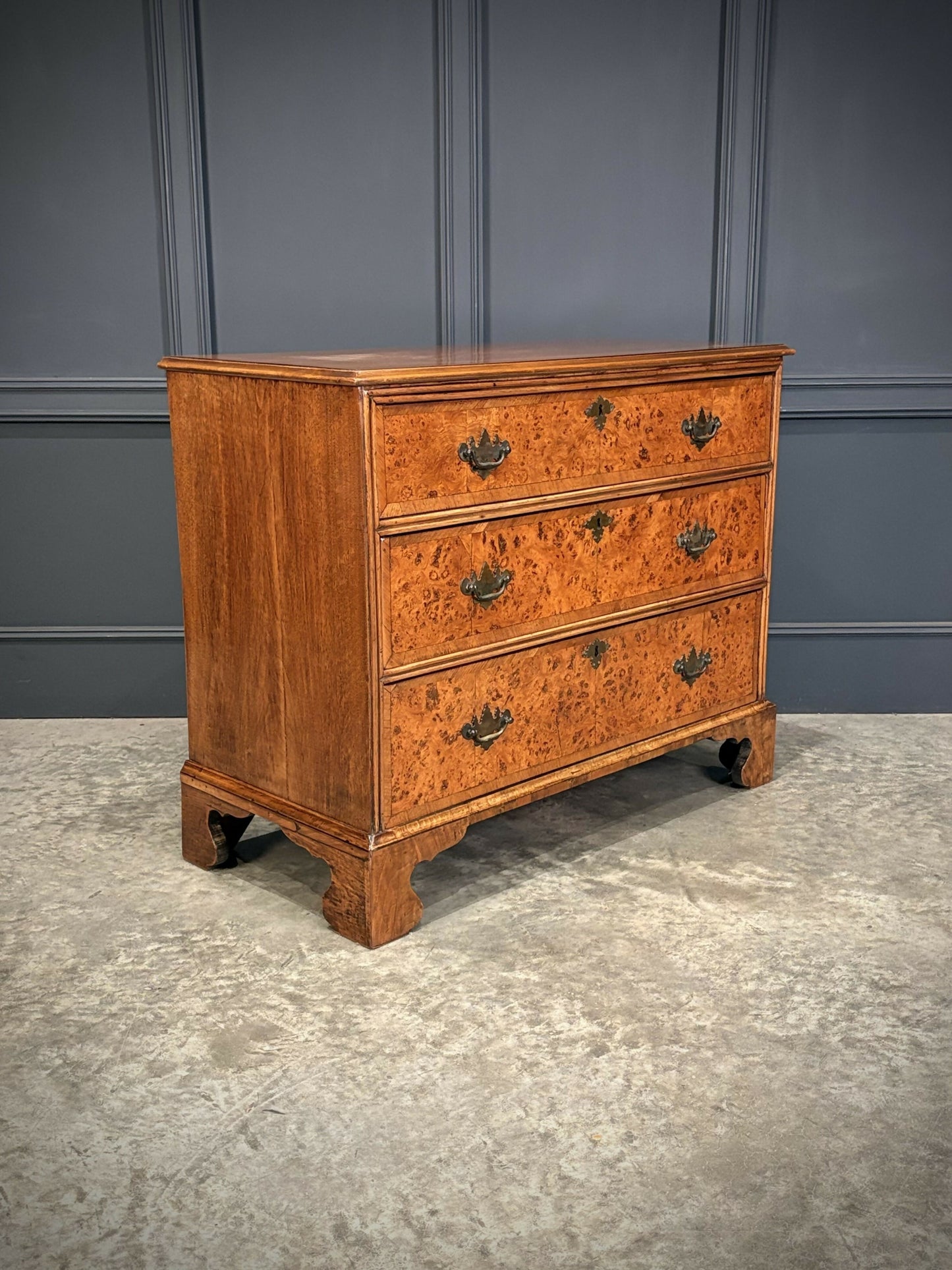Mulberry & Walnut Vintage Chest Of Drawers