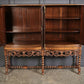 Double Bow Front Burr Walnut Drinks Cocktail Cabinet