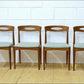 vintage dining chairs Johanes Andersen for Uldum Mobelfabrik teak mid century made in Denmark