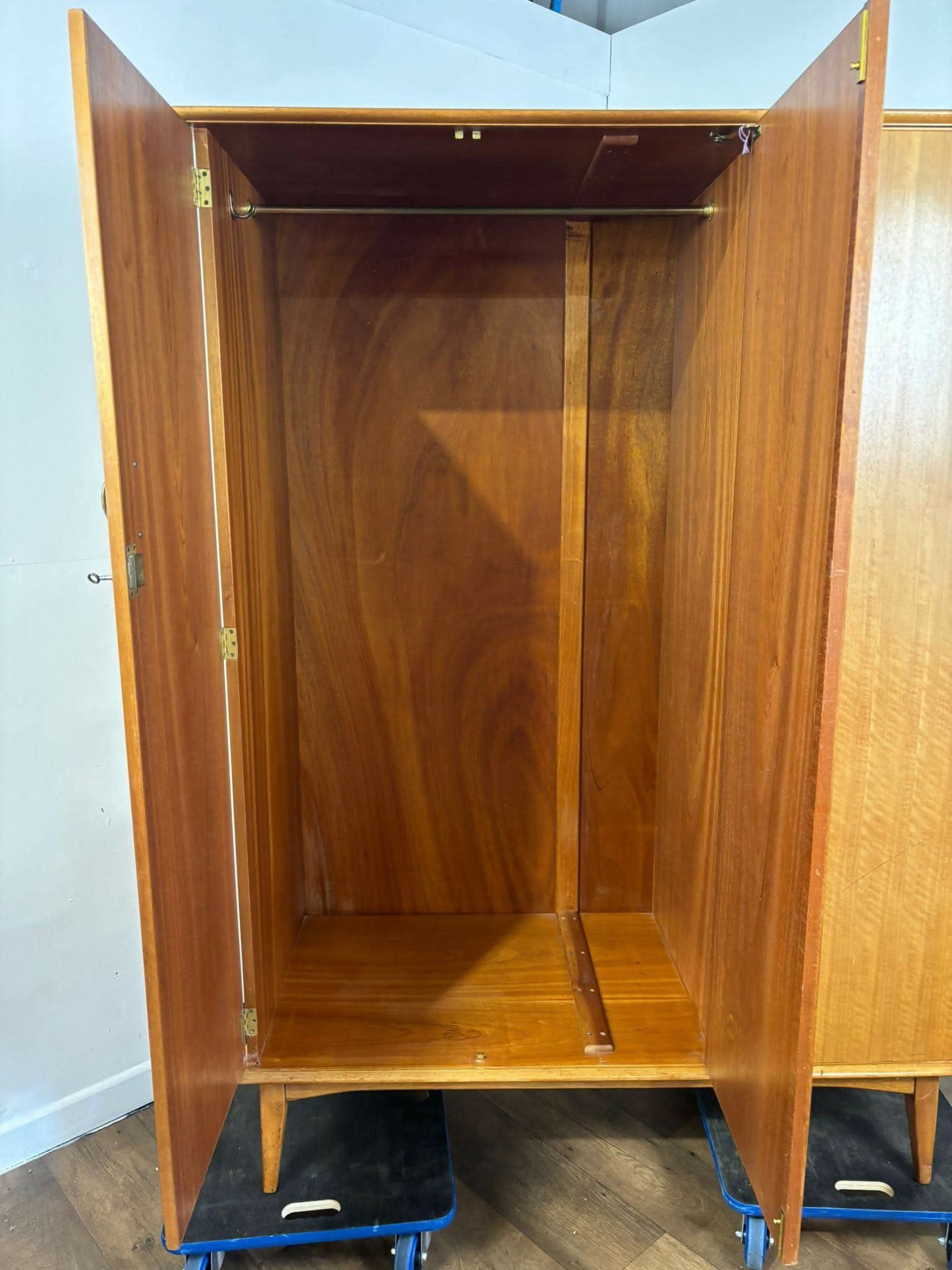 Mid Century Walnut Triple Wardrobe by Alfred Cox for Heals