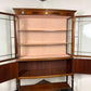 Large Edwardian Inlaid Walnut Bow Front Display Cabinet
