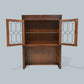 Old Charm Wall Top Unit Bookcase Leaded Glass Display Tudor Brown FREE Delivery*