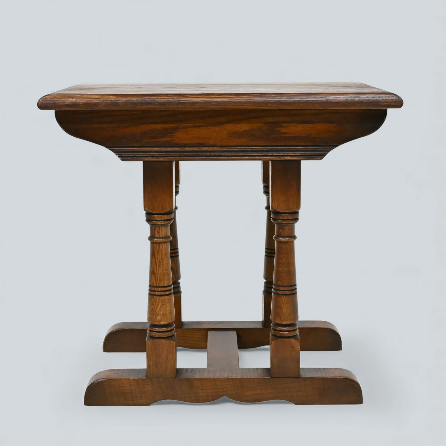 Old Charm Side Table Solid Oak Tapered Ring Turned Legs Sturdy FREE UK Delivery. SBR11012/0310E