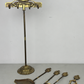 Fireplace Set Vintage French Style Brass 5 Piece Companion Set LOT 6445
