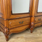 Wardrobe Antique French Mahogany Three Door Mirrored Carved Armoire LOT 6127