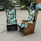 Pair Of Vintage Oak Mid Century Lounge Armchairs