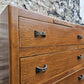 Vintage Oak Tallboy Chest of Drawers: Antique Cabinet with Detailing Five Drawer